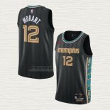 Maglia Ja Morant NO 12 Memphis Grizzlies Citta 2020-21 Nero