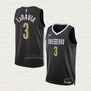 Maglia Jake Laravia NO 3 Memphis Grizzlies Citta 2023-24 Nero