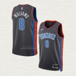 Maglia Jalen Williams NO 8 Oklahoma City Thunder Citta 2022-23 Grigio