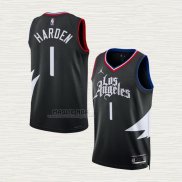 Maglia James Harden NO 1 Los Angeles Clippers Statement Nero