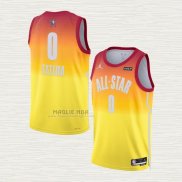 Maglia Jayson Tatum NO 0 Boston Celtics All Star 2023 Arancione