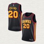 Maglia John Collins NO 20 Atlanta Hawks Statement 2020-21 Nero