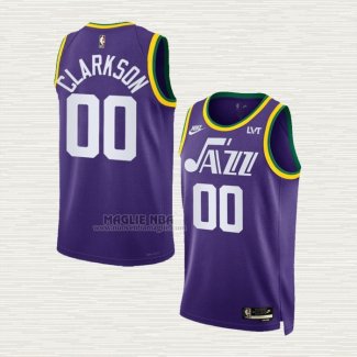 Maglia Jordan Clarkson NO 00 Utah Jazz Classic 2023-24 Viola