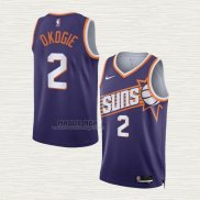 Maglia Josh Okogie NO 2 Phoenix Suns Icon 2023-24 Viola