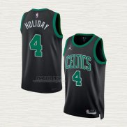 Maglia Jrue Holiday NO 4 Boston Celtics Statement 2022-23 Nero