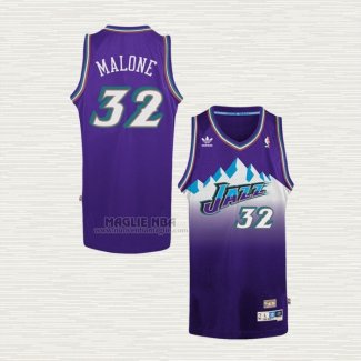 Maglia Karl Malone NO 32 Utah Jazz Throwback Viola