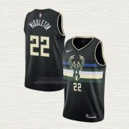 Maglia Khris Middleton NO 22 Milwaukee Bucks Statement 2020 Nero