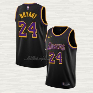 Maglia Kobe Bryant NO 24 Los Angeles Lakers Earned 2020-21 Nero