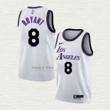 Maglia Kobe Bryant NO 8 Los Angeles Lakers Citta 2022-23 Bianco