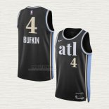 Maglia Kobe Bufkin NO 4 Atlanta Hawks Citta 2023-24 Nero