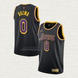 Maglia Kyle Kuzma NO 0 Los Angeles Lakers Earned 2020-21 Nero