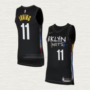 Maglia Kyrie Irving NO 11 Brooklyn Nets Citta Autentico 2020-21 Nero