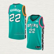 Maglia Malaki Branham NO 22 San Antonio Spurs Citta 2022-23 Verde