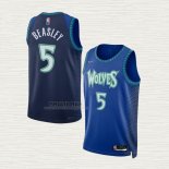 Maglia Malik Beasley NO 5 Minnesota Timberwolves Citta 2021-22 Blu