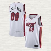 Maglia Miami Heat Personalizzate Association 2020-21 Bianco