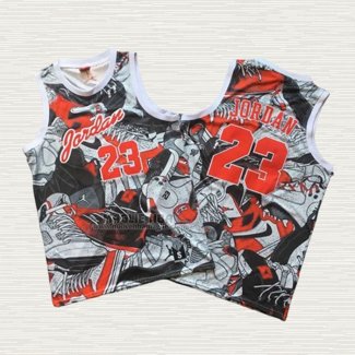 Maglia Michael Jordan NO 23 Commemorative Grigio