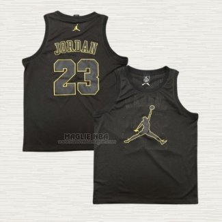 Maglia Michael Jordan NO 23 Nero Or