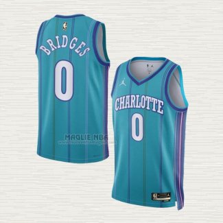 Maglia Miles Bridges NO 0 Charlotte Hornets Classic 2023-24 Verde