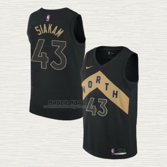 Maglia Pascal Siakam NO 43 Toronto Raptors Citta Nero