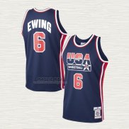 Maglia Patrick Ewing NO 6 USA 1992 Blu