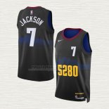 Maglia Reggie Jackson NO 7 Denver Nuggets Citta 2023-24 Nero