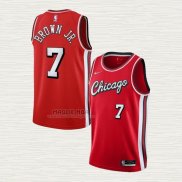 Maglia Troy Brown JR. NO 7 Chicago Bulls Citta 2021-22 Rosso