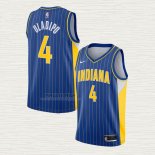 Maglia Victor Oladipo NO 4 Indiana Pacers Citta 2020-21 Blu