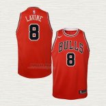 Maglia Zach Lavine NO 8 Bambino Chicago Bulls Icon Rosso