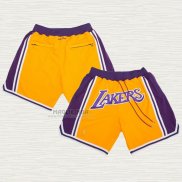 Pantaloncini Los Angeles Lakers Viola Giallo