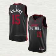 Maglia Alondes Williams NO 15 Miami Heat Citta 2023-24 Nero