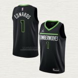 Maglia Anthony Edwards NO 1 Minnesota Timberwolves Statement 2022-23 Nero