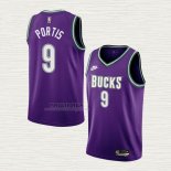 Maglia Bobby Portis NO 9 Milwaukee Bucks Classic 2022-23 Viola