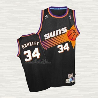 Maglia Charles Barkley NO 34 Phoenix Suns Throwback Nero