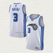 Maglia Chuma Okeke NO 3 Orlando Magic Earned 2020-21 Bianco