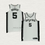 Maglia Dejounte Murray NO 5 San Antonio Spurs Association Autentico Bianco