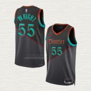 Maglia Delon Wright NO 55 Washington Wizards Citta 2023-24 Nero