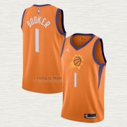 Maglia Devin Booker NO 1 Phoenix Suns Statement Arancione