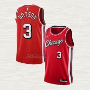 Maglia Devon Dotson NO 3 Chicago Bulls Citta 2021-22 Rosso