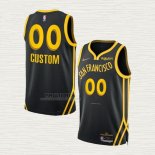 Maglia Golden State Warriors Personalizzate Citta 2023-24 Nero