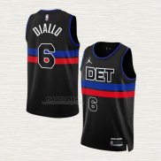 Maglia Hamidou Diallo NO 6 Detroit Pistons Statement 2022-23 Nero