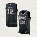 Maglia Ja Morant NO 12 Memphis Grizzlies Citta 2022-23 Nero