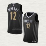 Maglia Ja Morant NO 12 Memphis Grizzlies Citta 2023-24 Nero