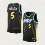 Maglia Jarace Walker NO 5 Indiana Pacers Citta 2023-24 Nero