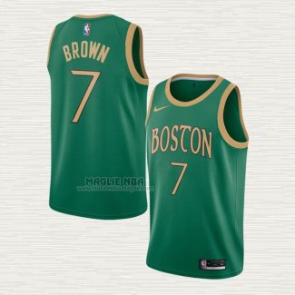 Maglia Jaylen Brown NO 7 Boston Celtics Citta 2019-20 Verde