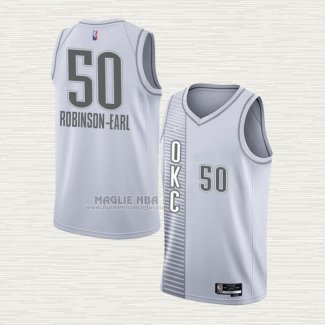 Maglia Jeremiah Robinson-Earl NO 50 Oklahoma City Thunder Citta 2021-22 Bianco