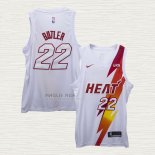 Maglia Jimmy Butler NO 22 Miami Heat Fashion Royalty Bianco