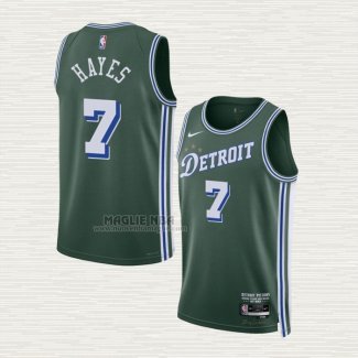 Maglia Killian Hayes NO 7 Detroit Pistons Citta 2022-23 Verde