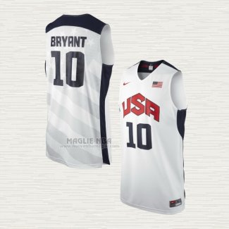 Maglia Kobe Bryant NO 10 USA 2012 Bianco