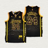 Maglia Kobe Bryant NO 24 Los Angeles Lakers Retired Nero