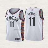 Maglia Kyrie Irving NO 11 Bambino Brooklyn Nets Citta 2019-20 Bianco